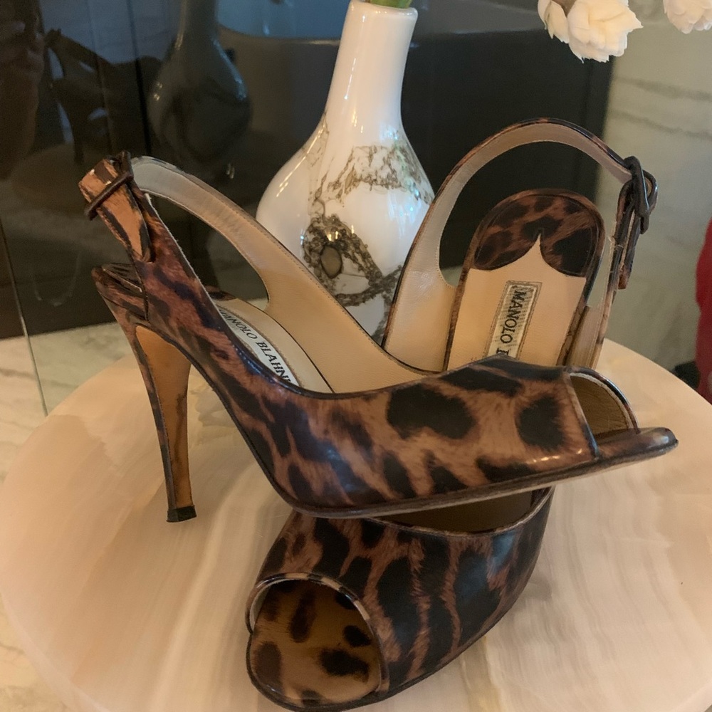 Manolos- animal print, 36.5 size